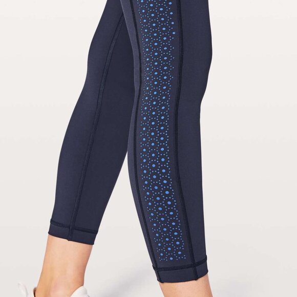 lululemon athletica Pants - Lululemon Colour Me Quick 7/8 Tight 25" Midnight Navy / Blazer Blue Laser Cut